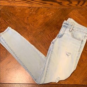 Light wash ripped jeans